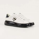 KARL LAGERFELD WOMEN IKON NFT KAPRI KUSHION SNEAKERS WHITE LEATHER-BLACK - Image 3