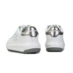 KARL LAGERFELD WOMEN LEATHER MAISON RUE ST-GUILLAUME LOGO KAPRI SNEAKERS WHITE LEATHER-SILVER - Image 2