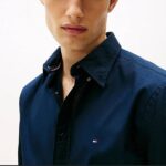 TOMMY HILFIGER MEN TH FLEX REGULAR FIT POPLIN SHIRT DESERT SKY - Image 4