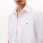 TOMMY HILFIGER MEN TH FLEX REGULAR FIT POPLIN SHIRT WHITE - Image 3