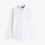 TOMMY HILFIGER MEN TH FLEX REGULAR FIT POPLIN SHIRT WHITE - Image 4