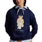 POLO RALPH LAUREN WOMAN FLEECE TOKYO BEAR PULLOVER HOODIE SWEATSHIRT - Image 3