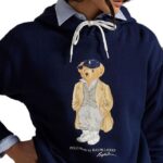 POLO RALPH LAUREN WOMAN FLEECE TOKYO BEAR PULLOVER HOODIE SWEATSHIRT - Image 4