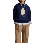 POLO RALPH LAUREN WOMAN FLEECE TOKYO BEAR PULLOVER HOODIE SWEATSHIRT