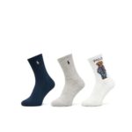 POLO RALPH LAUREN 3 PACK SOCKS AMERICANA BE CREW WHAST