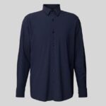 BOSS MEN'S REGULAR FIT BUSINESS SHIRT WITH KENT C1-222 DARK BLUE - Image 4