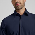 BOSS MEN'S REGULAR FIT BUSINESS SHIRT WITH KENT C1-222 DARK BLUE - Image 3
