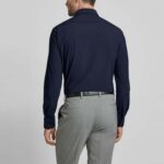 BOSS MEN'S REGULAR FIT BUSINESS SHIRT WITH KENT C1-222 DARK BLUE - Image 2