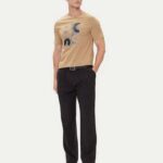 BOSS MEN'S COTTON JERSEY T-SHIRT REGULAR-FIT H-THOMPSON 260 MEDIOUM BEIGE - Image 3