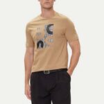 BOSS MEN'S COTTON JERSEY T-SHIRT REGULAR-FIT H-THOMPSON 260 MEDIOUM BEIGE