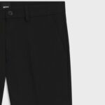 BOSS MEN'S SLIM FIT KAITON TROUSER IN A STRETCH-COTTON BLEND BLACK - Image 5