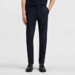 BOSS MEN'S SLIM FIT  KAITON TROUSERS IN A STRETCH-COTTON BLEND DARK BLUE