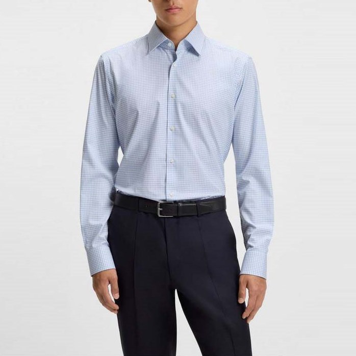 50545103-01-1 BOSS MEN'S SHIRT REGULAR-FIT IN EASY-IRON STRETCH-COTTON TWILL - Image 1