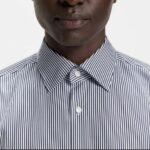 BOSS MEN'S SHIRT SLIM FIT-EASY IRON H-HANK-KENT STRIPED DARK BLUE - Image 3