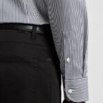 BOSS MEN'S SHIRT SLIM FIT-EASY IRON H-HANK-KENT STRIPED DARK BLUE - Image 4
