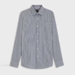 BOSS MEN'S SHIRT SLIM FIT-EASY IRON H-HANK-KENT STRIPED DARK BLUE - Image 5