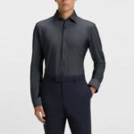 BOSS MEN'S SHIRT REGULAR-FIT J-JOE KENT C1-222 DARK BLUE