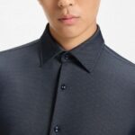 BOSS MEN'S SHIRT REGULAR-FIT J-JOE KENT C1-222 DARK BLUE - Image 3