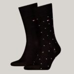 TOMMY HILFIGER MEN 2 PACK SOCKS BLACK