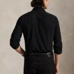 POLO RALPH LAUREN MEN'S FEATHERWEIGHT MESH SHIRT BLACK - Image 2