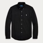 POLO RALPH LAUREN MEN'S FEATHERWEIGHT MESH SHIRT BLACK - Image 5