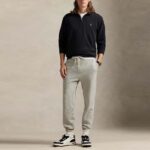 POLO RALPH LAUREN MEN'S LONG SLEEVE-KNIT LUXURY QUARTER-ZIP PULLLOVER BLACK