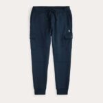 POLO RALPH LAUREN MEN'S DOUBLE-KNIT CARGO JOGGING BOTTOM AVIATOR NAVY - Image 4
