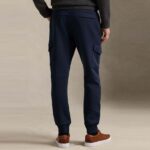 POLO RALPH LAUREN MEN'S DOUBLE-KNIT CARGO JOGGING BOTTOM AVIATOR NAVY - Image 2