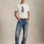 POLO RALPH LAUREN MEN CUSTOM SLIM FIT BEAR JERSEY T-SHIRT WHITE - Image 4