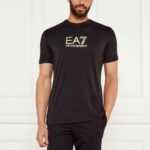 EMPORIO ARMANI EA7 MEN GOLD LABEL SHORT SLEEVED T-SHIRT BLACK