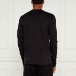 EMPORIO ARMANI EA7 MEN GOLD LABEL LONG SLEEVED T-SHIRT BLACK - Image 3