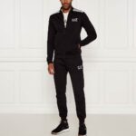 EMPORIO ARMANI MAN EA7 TRAIN7 LINES TRACKSUIT BLACK