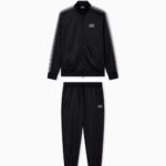 EMPORIO ARMANI MAN EA7 TRAIN7 LINES TRACKSUIT BLACK - Image 5