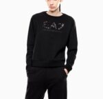 EMPORIO ARMANI EA7 WOMAN CREW NECK SWEATSHIRT BLACK