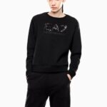 EMPORIO ARMANI EA7 WOMAN CREW NECK SWEATSHIRT BLACK