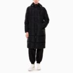EMPORIO ARMANI EA7 WOMEN'S LONG JACKET HD EXTRA PADDED CORE BLACK