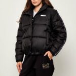 EMPORIO ARMANI EA7 WOMEN'S NATURAL VENTUS7 EXTRA PADDED JACKET BLACK