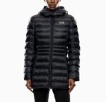 EMPORIO ARMANI EA7 WOMEN'S BLOUSON PADDED HOODED JACKET BLACK