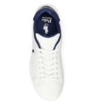 POLO RALPH LAUREN MEN HRT CRT  LEATHER SNEAKERS WHITE - Image 4