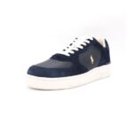 POLO RALPH LAUREN MEN SNEAKERS MASTERS CRT-SK-LTL NAVY BLUE WITH GOLD LOGO