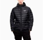 EMPORIO ARMANI EA7 CORE PACKABLE DOWN JACKET WITH HOOD BLACK