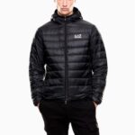 EMPORIO ARMANI EA7 CORE PACKABLE DOWN JACKET WITH HOOD BLACK