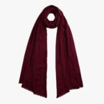 TOMMY HILFIGER WOMEN'S TH MONOGRAMM SCARF DEEP ROUGE