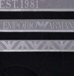 EMPORIO ARMANI MEN THREE PACK OF ASV SHINY LOGOBAND JERSEY BRIEFS BLACK/BLACK/BLACK - Image 2