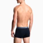 EMPORIO ARMANI MEN THREE PACK OF BOXER BRIEFS WITH CORE LOGO WAISTBAND BLU/STONE/PINE - Image 4