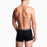 EMPORIO ARMANI MEN THREE PACK OF BOXER BRIEFS WITH CORE LOGO WAISTBAND BLACK/BLACK/BLACK - Image 4