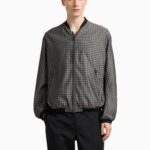 EMPORIO ARMANI MEN BLOUSON JACKET WITH REPEATED EAGLE MOTIF GREY