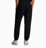 EMPORIO ARMANI MEN LYOCELL BLEND JACQUARD JERSEY TROUSERS FANCY BLACK - Image 4