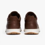 TOMMY HILFIGER MEN PREMIUM LEATHER HYBRID TRAINERS LEGACY BROWN - Image 4