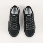 KARL LAGERFELD WOMEN'S SNEAKERS KAPRI KITE OUTLINE NFT LO LACE BLACK LTHR W/SILVER - Image 4